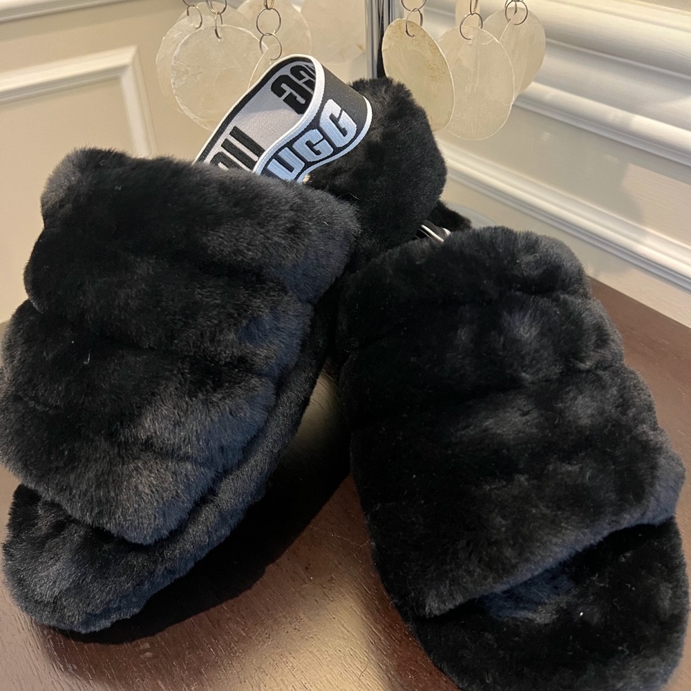 UGG “Fluff Yeah” Fur Slippers